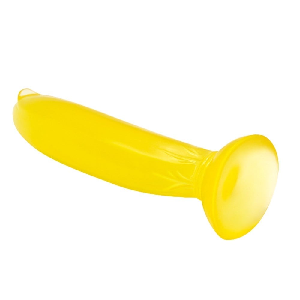 17 cm silikon vantuzlu anal plug yakın plan muz Moonette