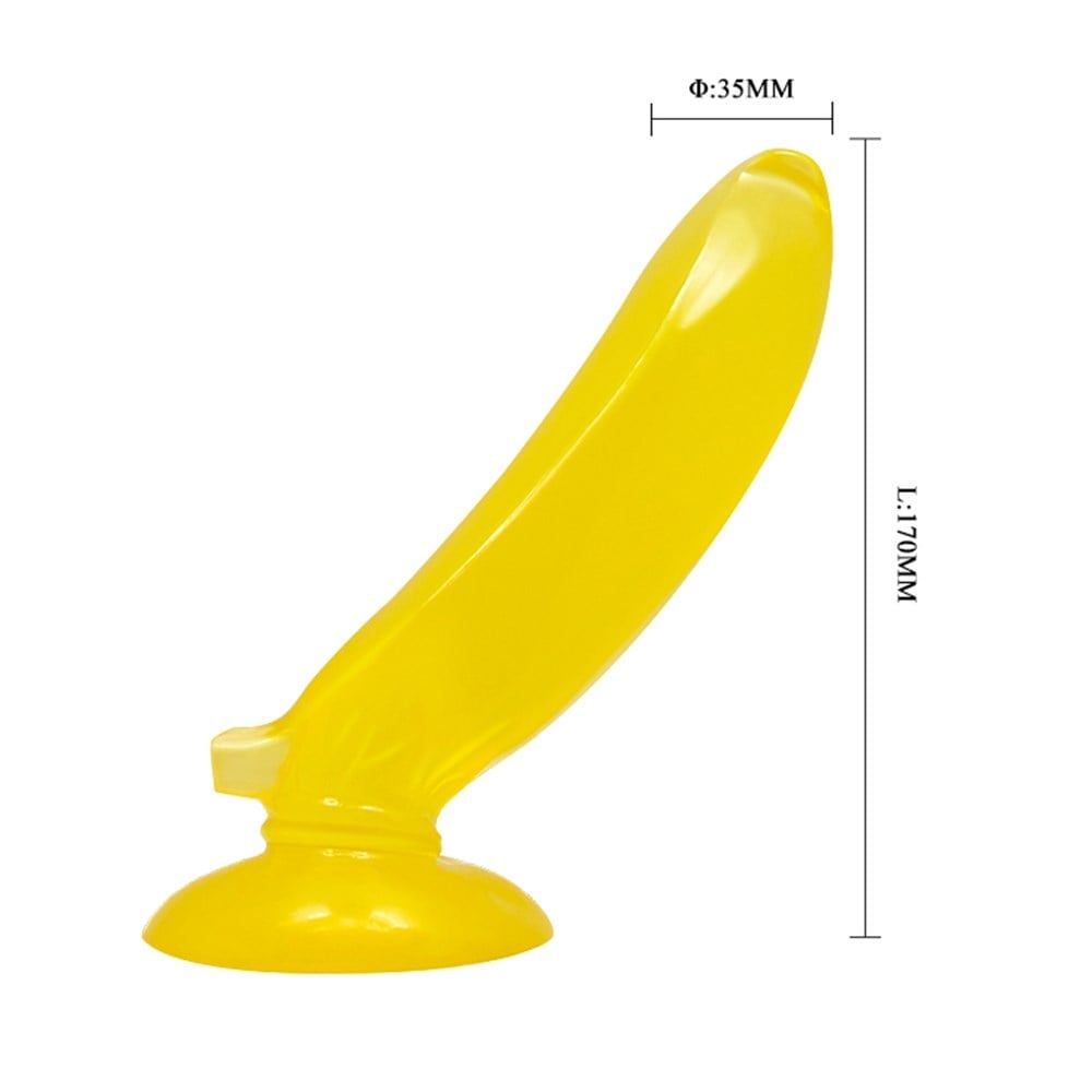 17 cm silikon vantuzlu anal plug farklı açı muz Moonette