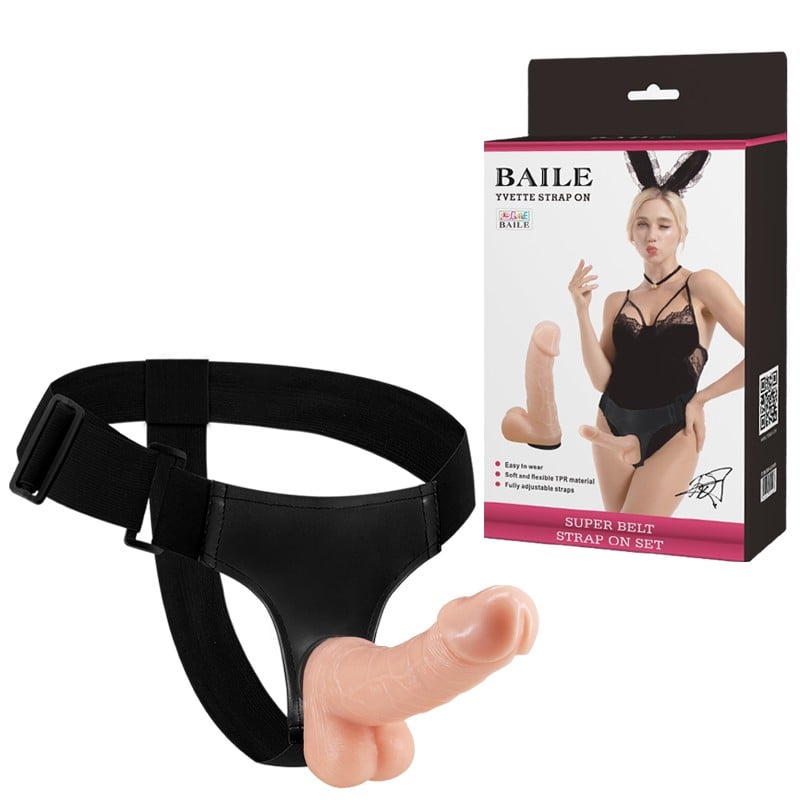 18.5 cm cm belden bağlamalı gerçekçi strap-on Moonette