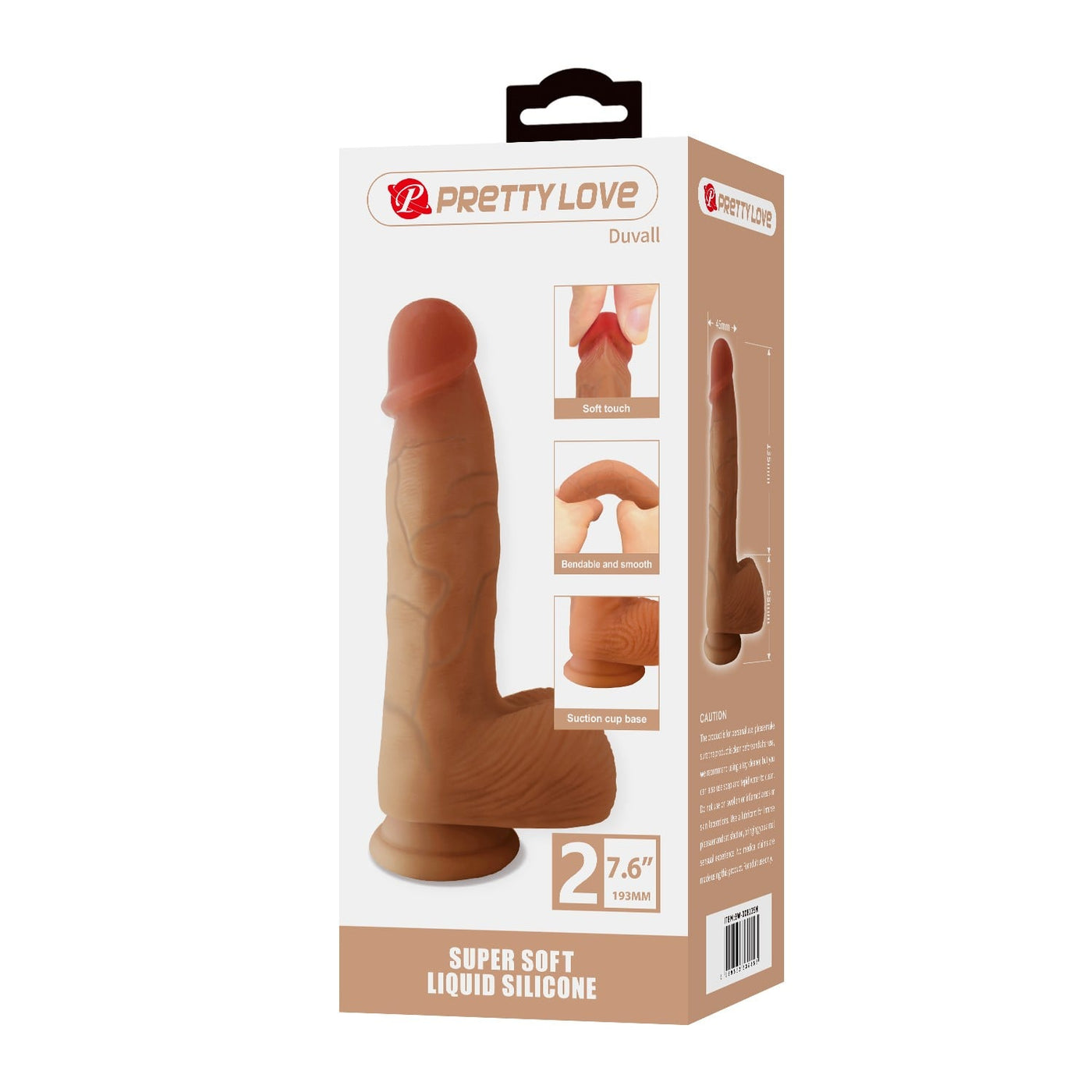 19,3 cm silikon dildo Duvall üst görünüm Moonette