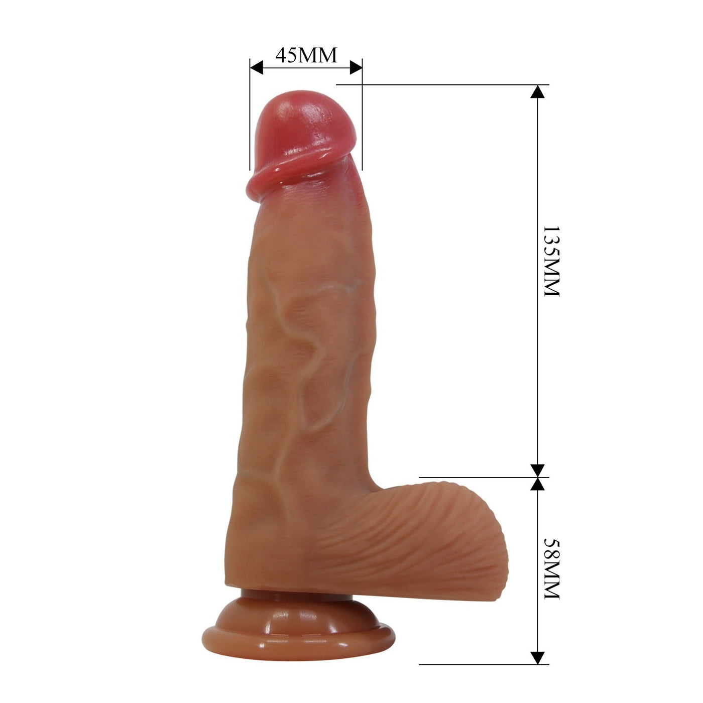 19,3 cm silikon dildo Duvall farklı açı Moonette