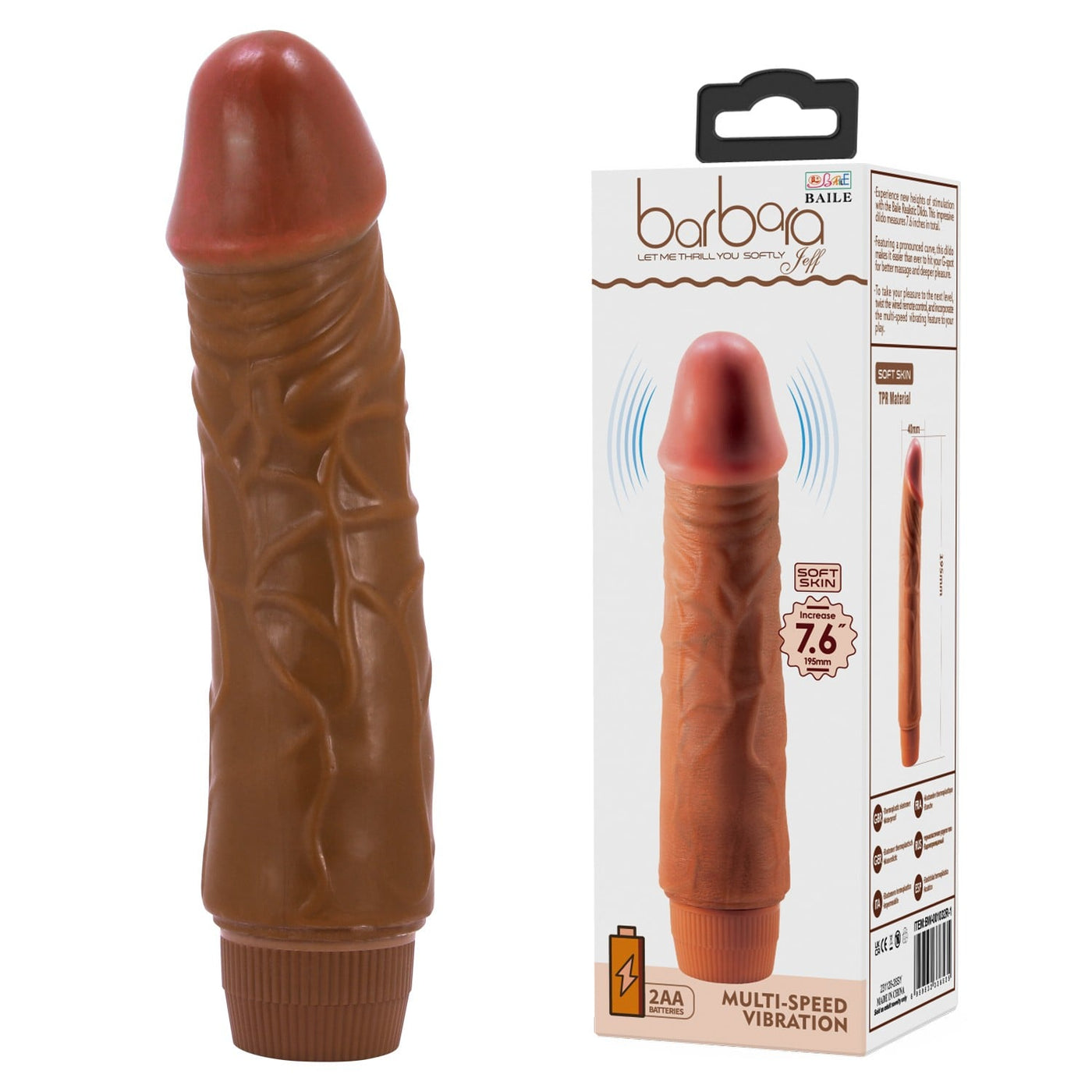 19,5 cm titreşimli dildo realistik Moonette