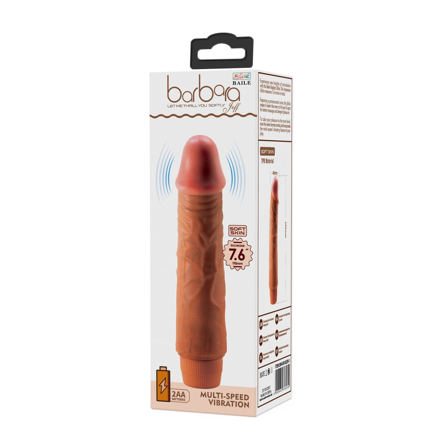 19,5 cm titreşimli dildo iç detay realistik Moonette