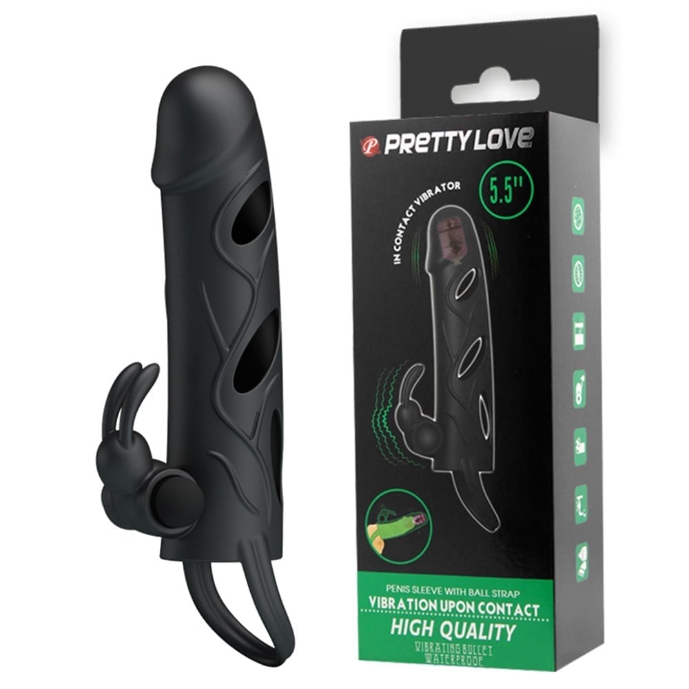 2 cm titreşimli penis kılıfı Moonette