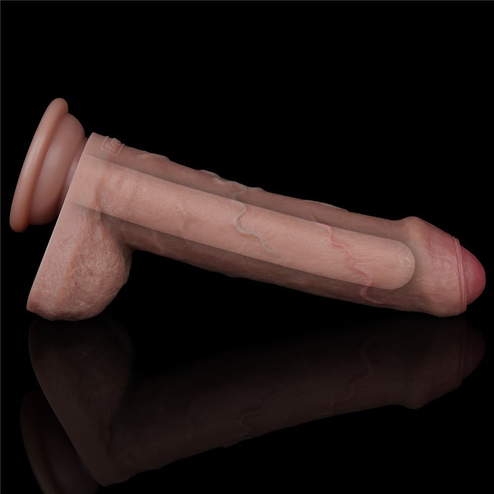 20.5 cm vantuzlu dildo tam görünüm realistik Moonette