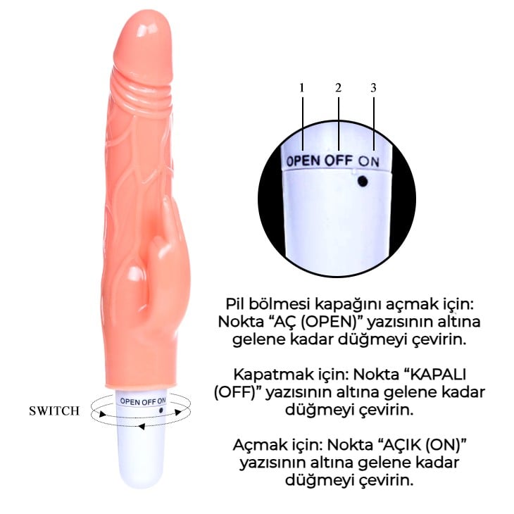 20 cm titreşimli vibratör arka görünüm Moonette