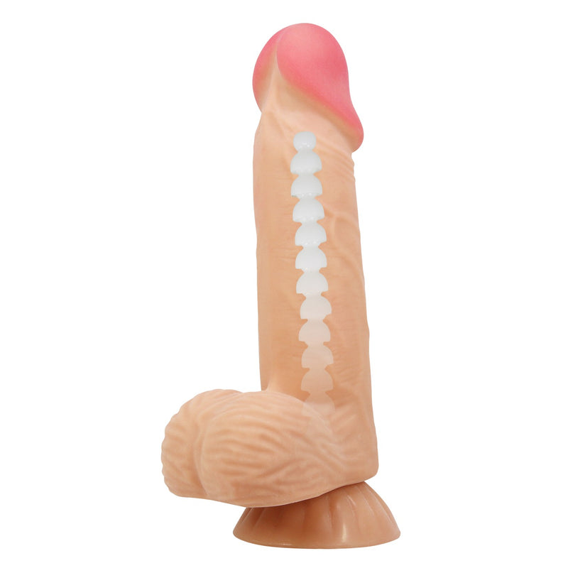 20,6 cm Kıkırdak Yapılı Çift Katmanlı Gerçekçi Belden Bağlamalı Dildo Penis - Lisle