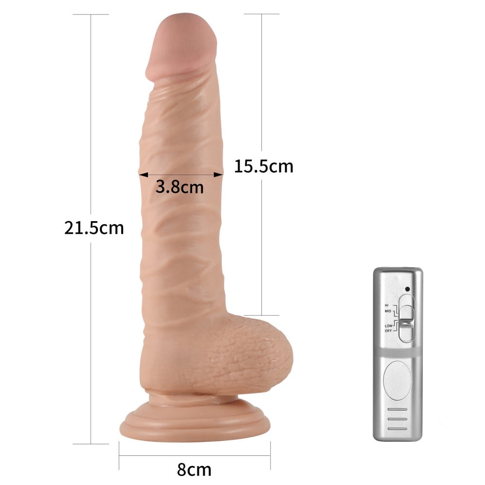 21.5 cm titreşimli vantuzlu vajina yan görünüm Moonette