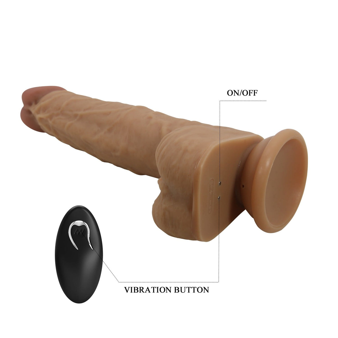 21 cm kumandalı şarjlı penis Jonathan arka görünüm Moonette