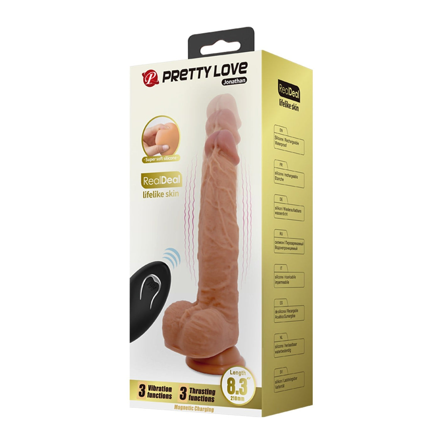 21 cm kumandalı şarjlı penis Jonathan üst görünüm Moonette