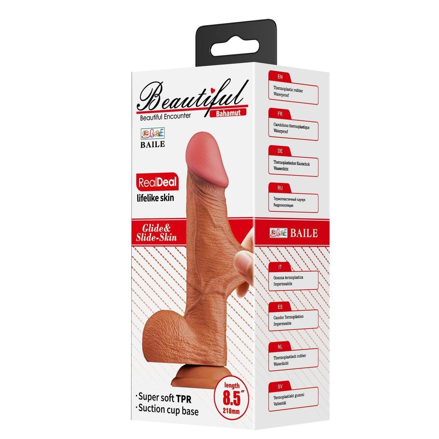 21,8 cm silikon penis Bahamut üst görünüm Moonette