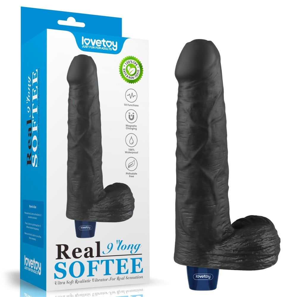22.6 cm titreşimli şarjlı dildo Moonette