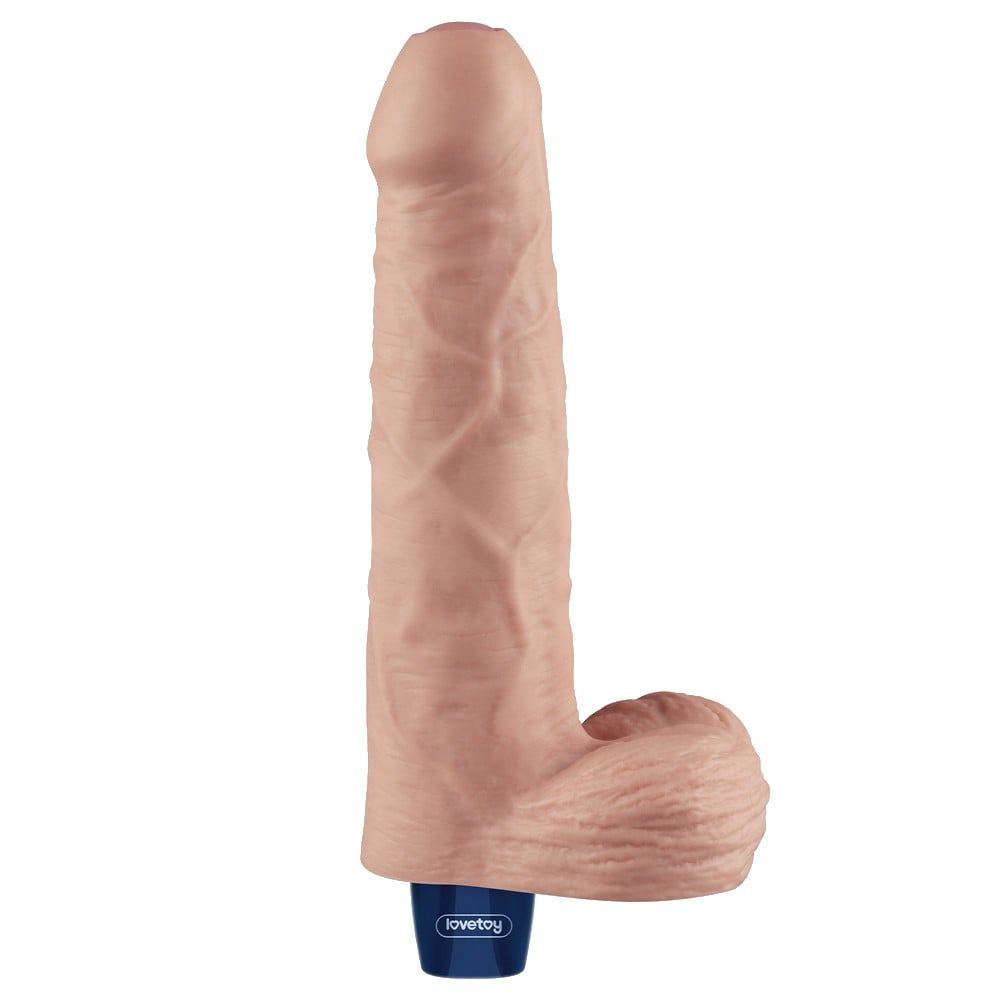 22.6 cm titreşimli şarjlı ten dildo arka görünüm Moonette