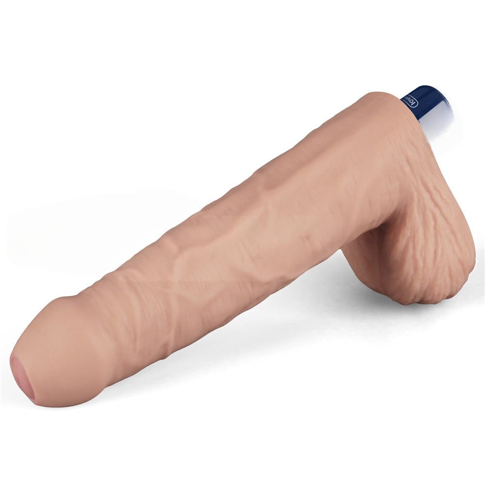 22.6 cm titreşimli şarjlı ten dildo alt görünüm Moonette