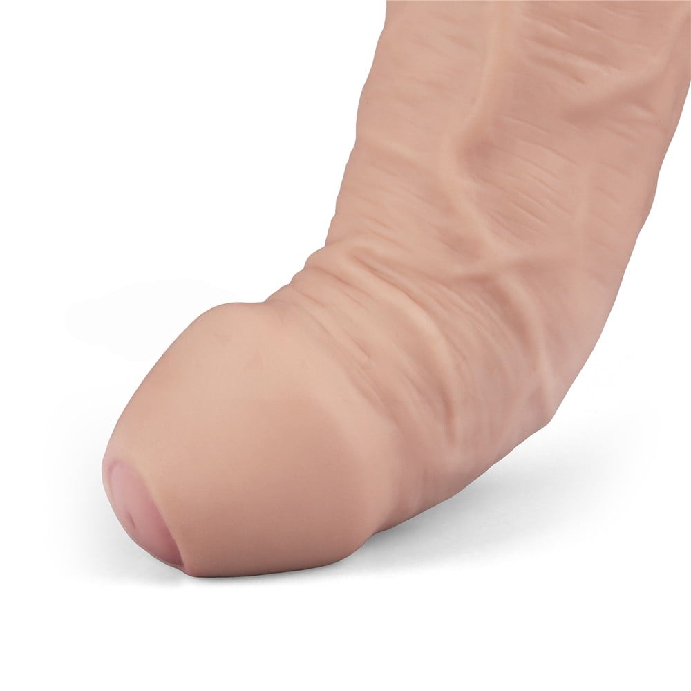 22.6 cm titreşimli şarjlı ten dildo iç detay Moonette