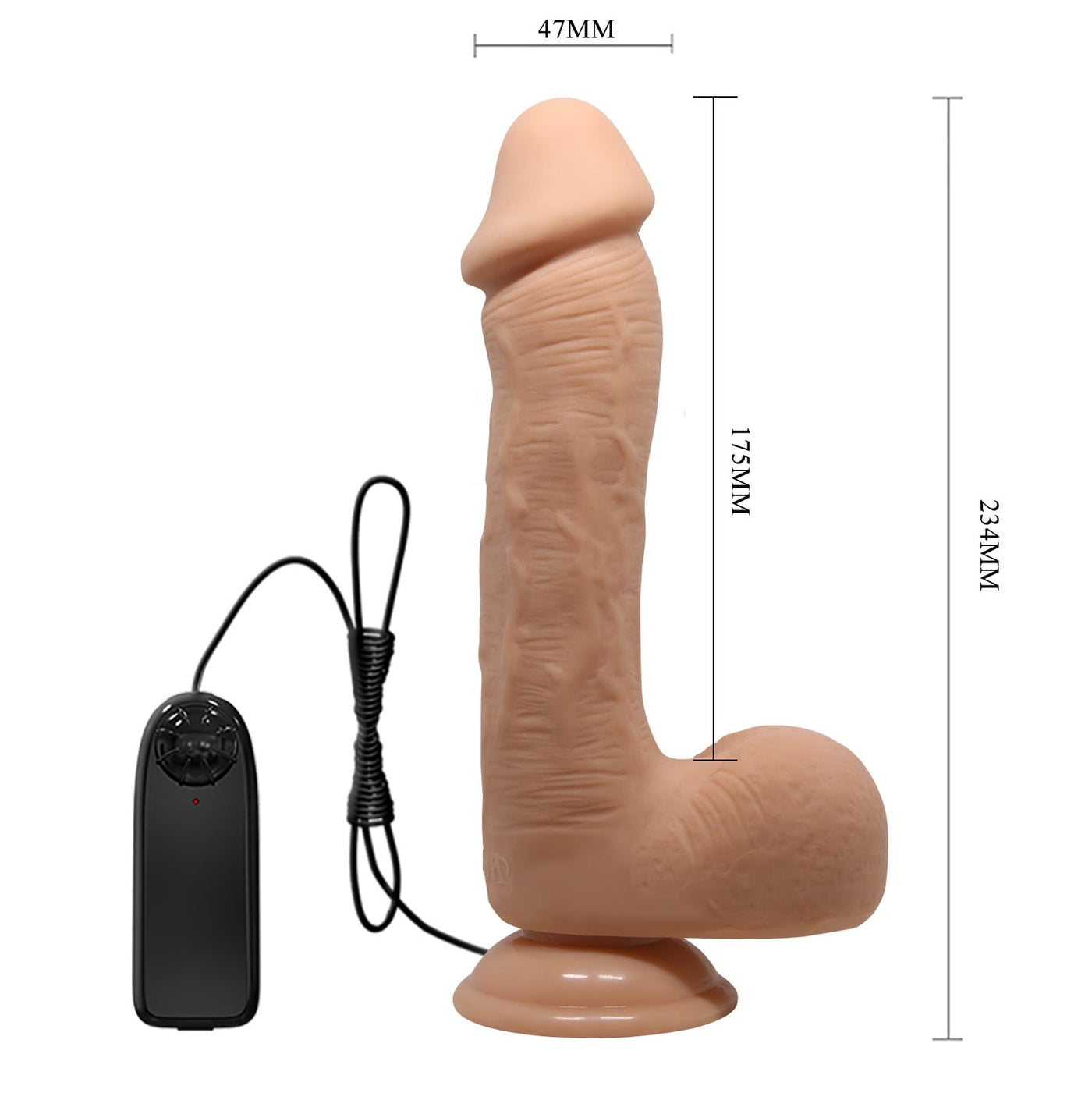 22,2 cm titreşimli vantuzlu dildo Johnson üst görünüm Moonette