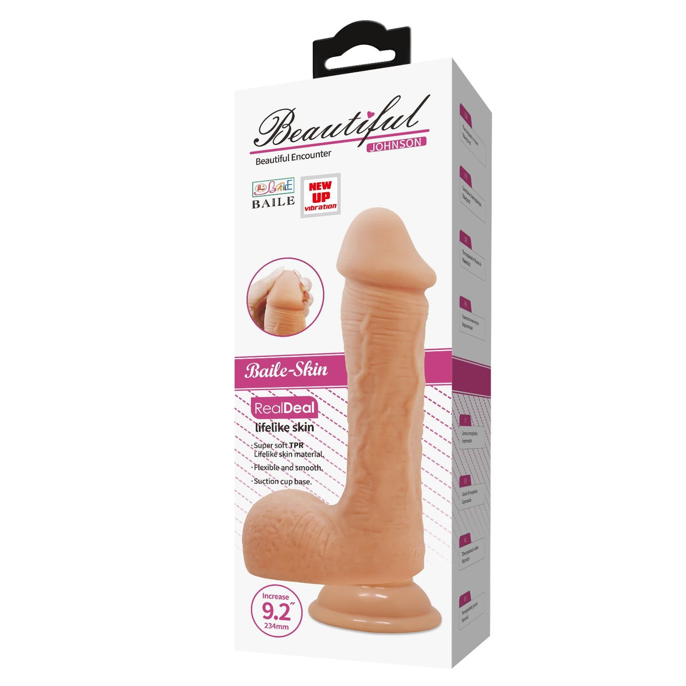 22,2 cm titreşimli vantuzlu dildo Johnson alt görünüm Moonette