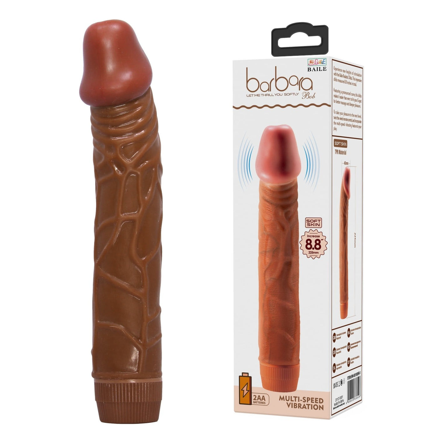 22,5 cm titreşimli dildo Moonette