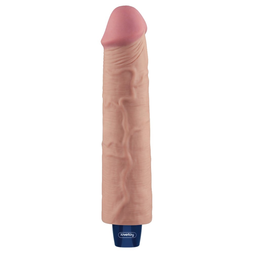 23.7 cm titreşimli şarjlı ten dildo arka görünüm Moonette