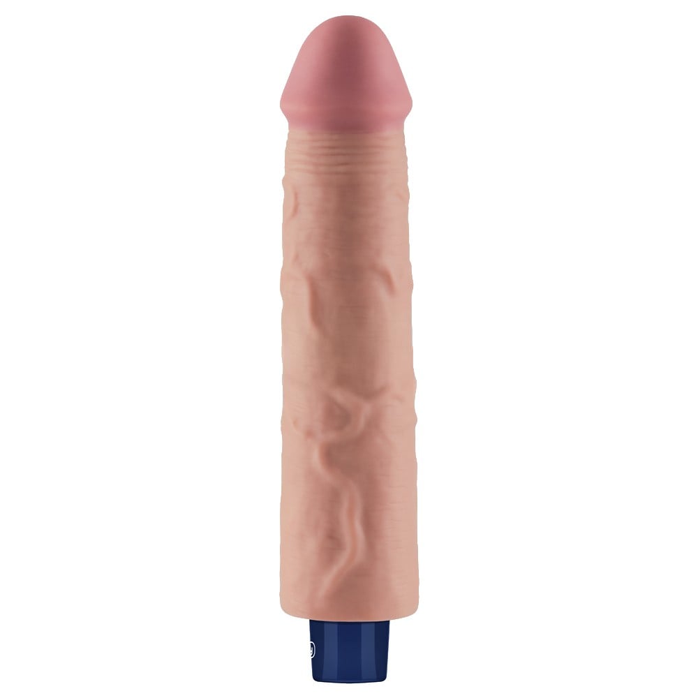 23.7 cm titreşimli şarjlı ten dildo ambalaj görünümü Moonette