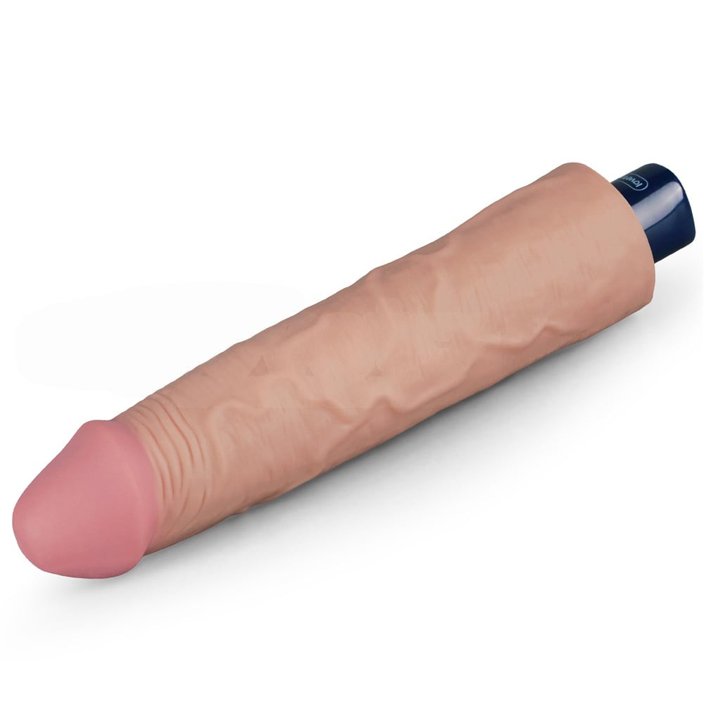 23.7 cm titreşimli şarjlı ten dildo alt görünüm Moonette
