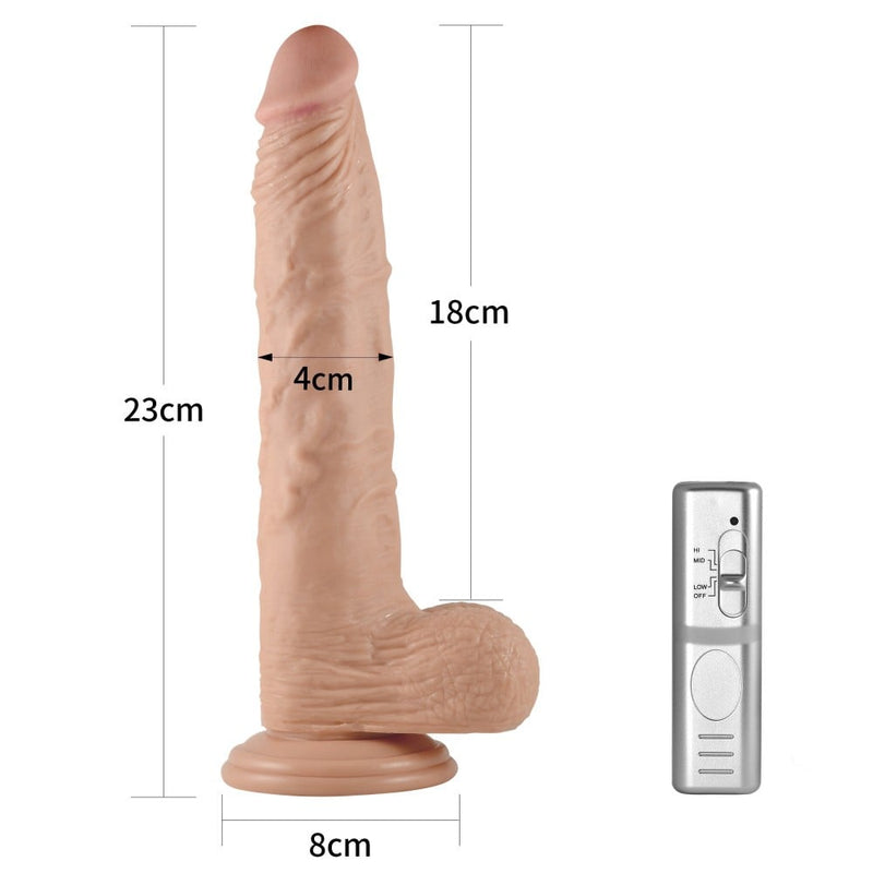 23 cm titreşimli vantuzlu vajina yan görünüm Moonette
