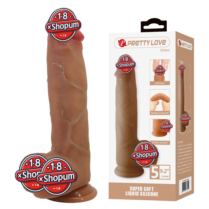 23,5 cm Süper Yumuşak Gerçekçi Silikon Dildo Penis – Orton