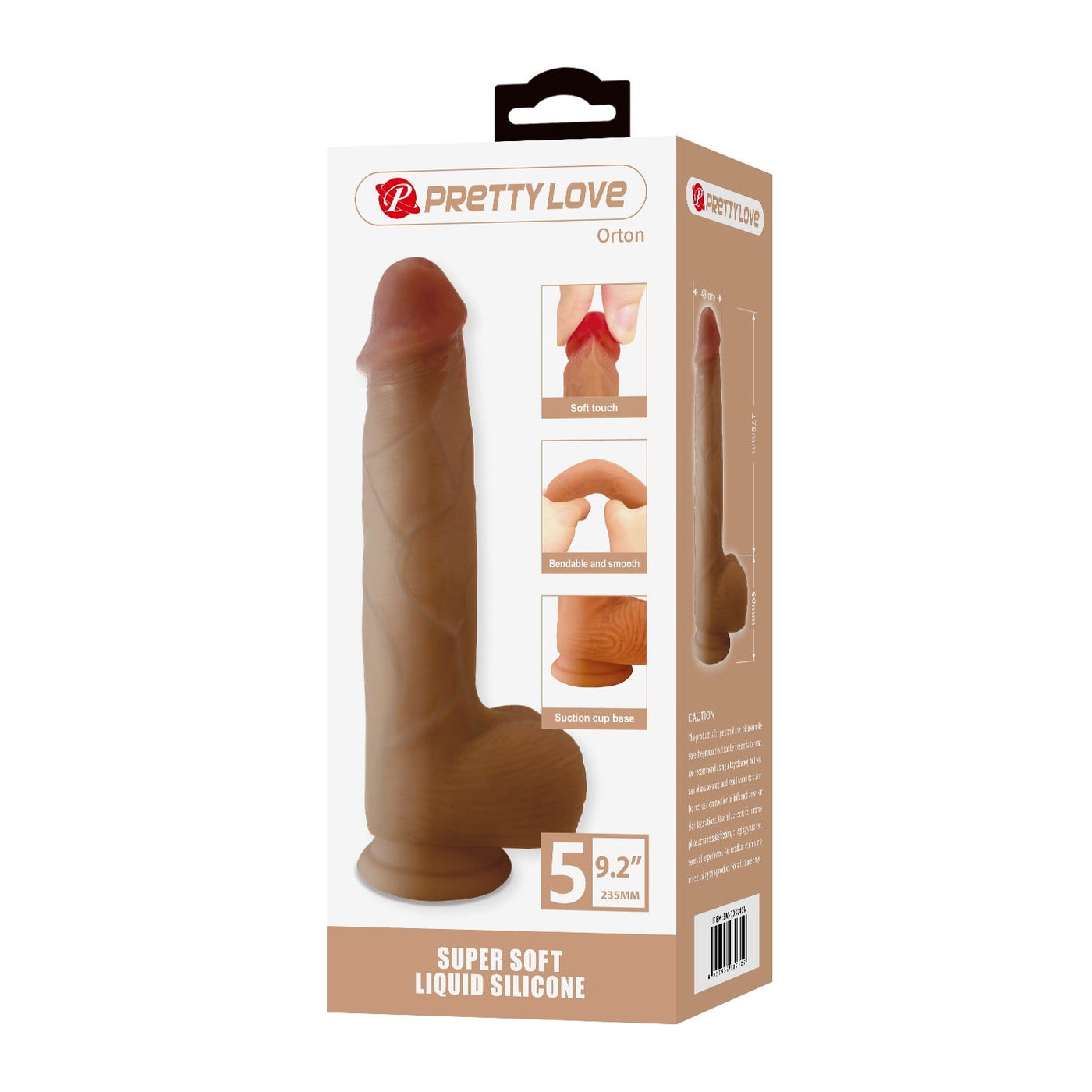 23,5 cm silikon dildo Orton üst görünüm Moonette