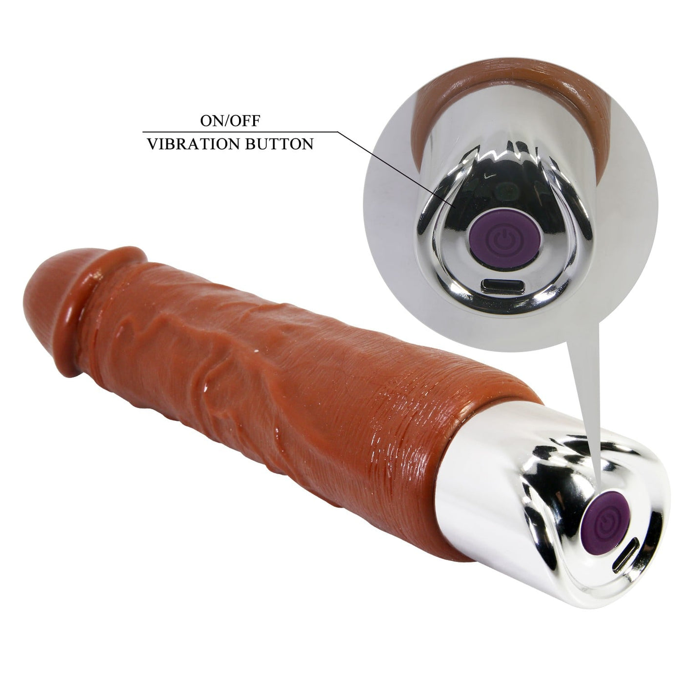 23,8 cm şarjlı usb vibratör Rufus Pro farklı açı Moonette