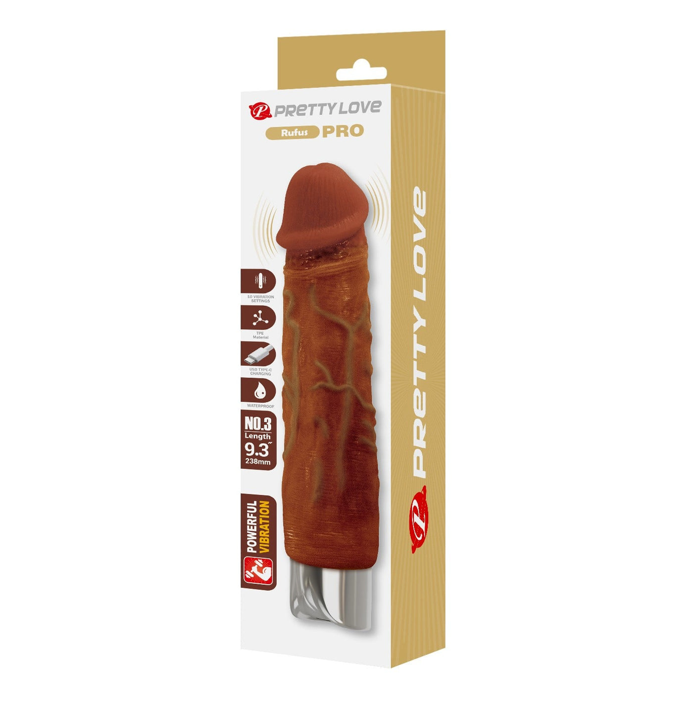 23,8 cm şarjlı usb vibratör Rufus Pro alt görünüm Moonette
