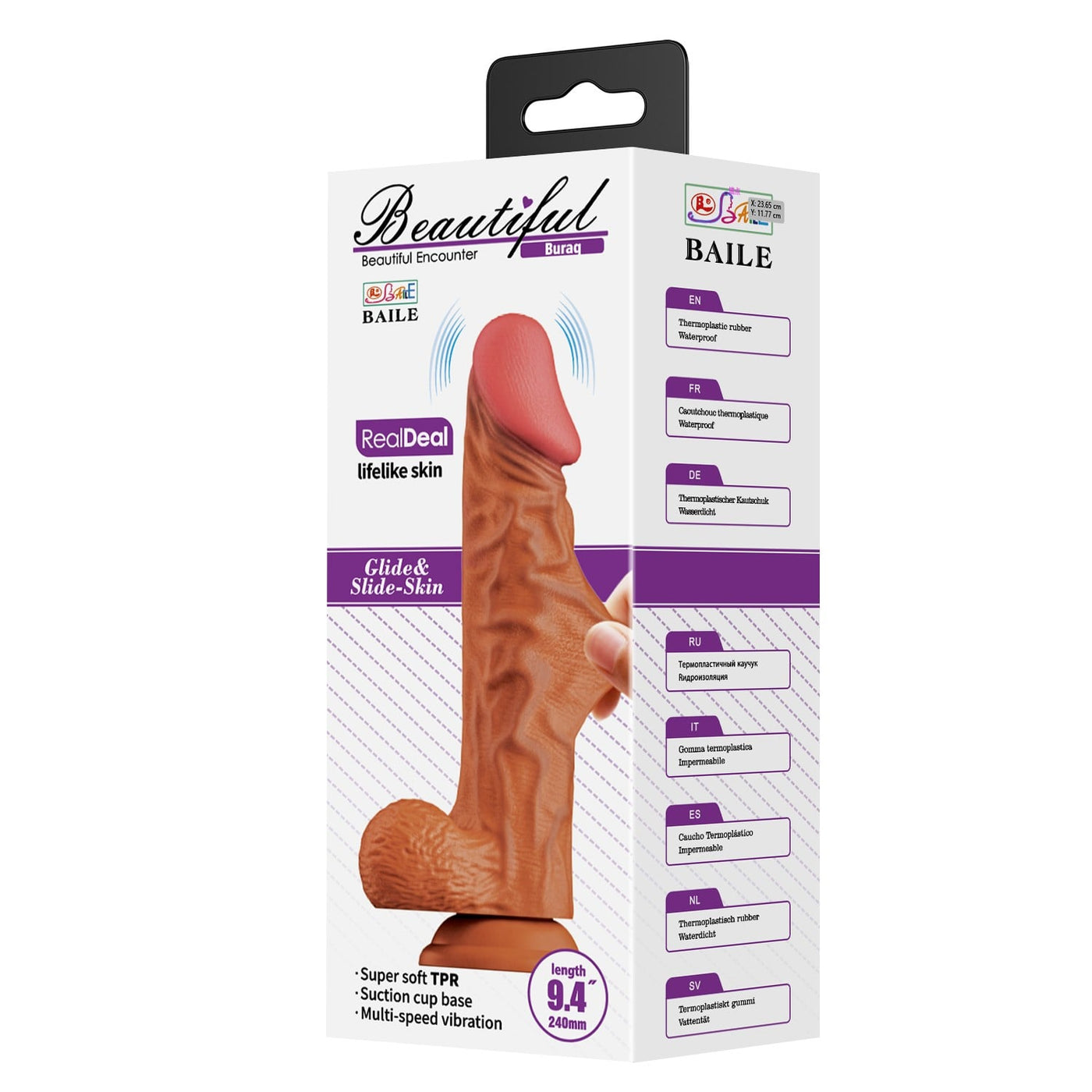 24 cm titreşimli vibratör Buraq üst görünüm Moonette