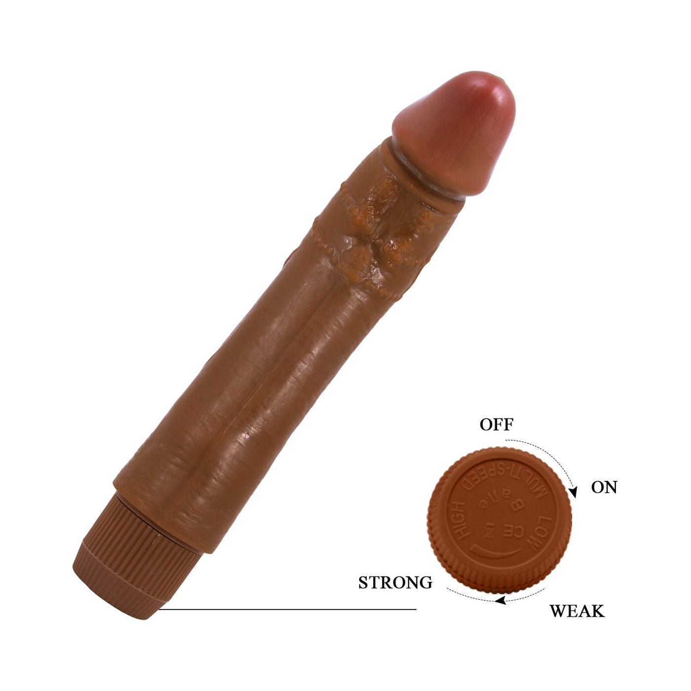 24 cm titreşimli dildo alt görünüm Moonette