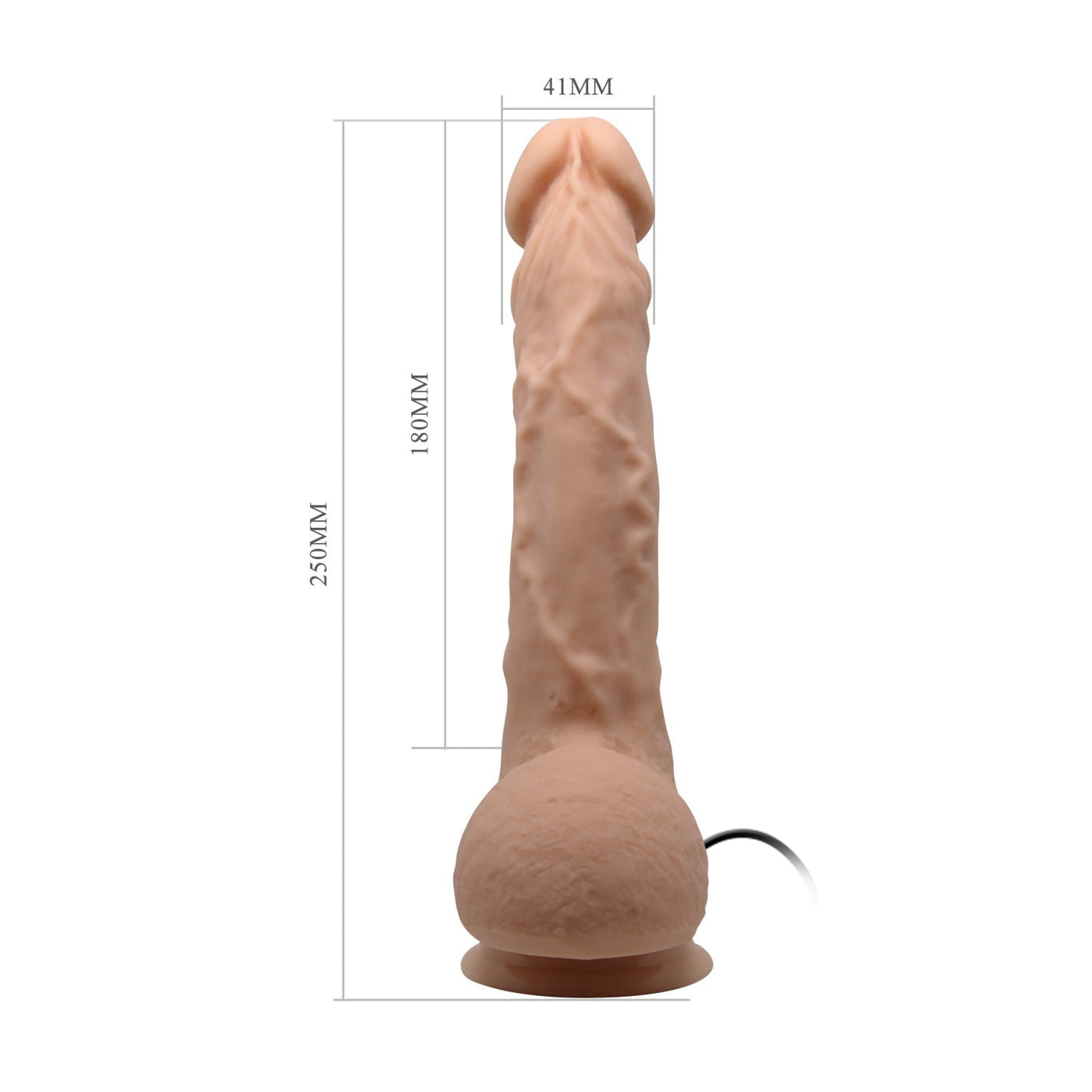 24 cm titreşimli vantuzlu dildo Jason üst görünüm Moonette