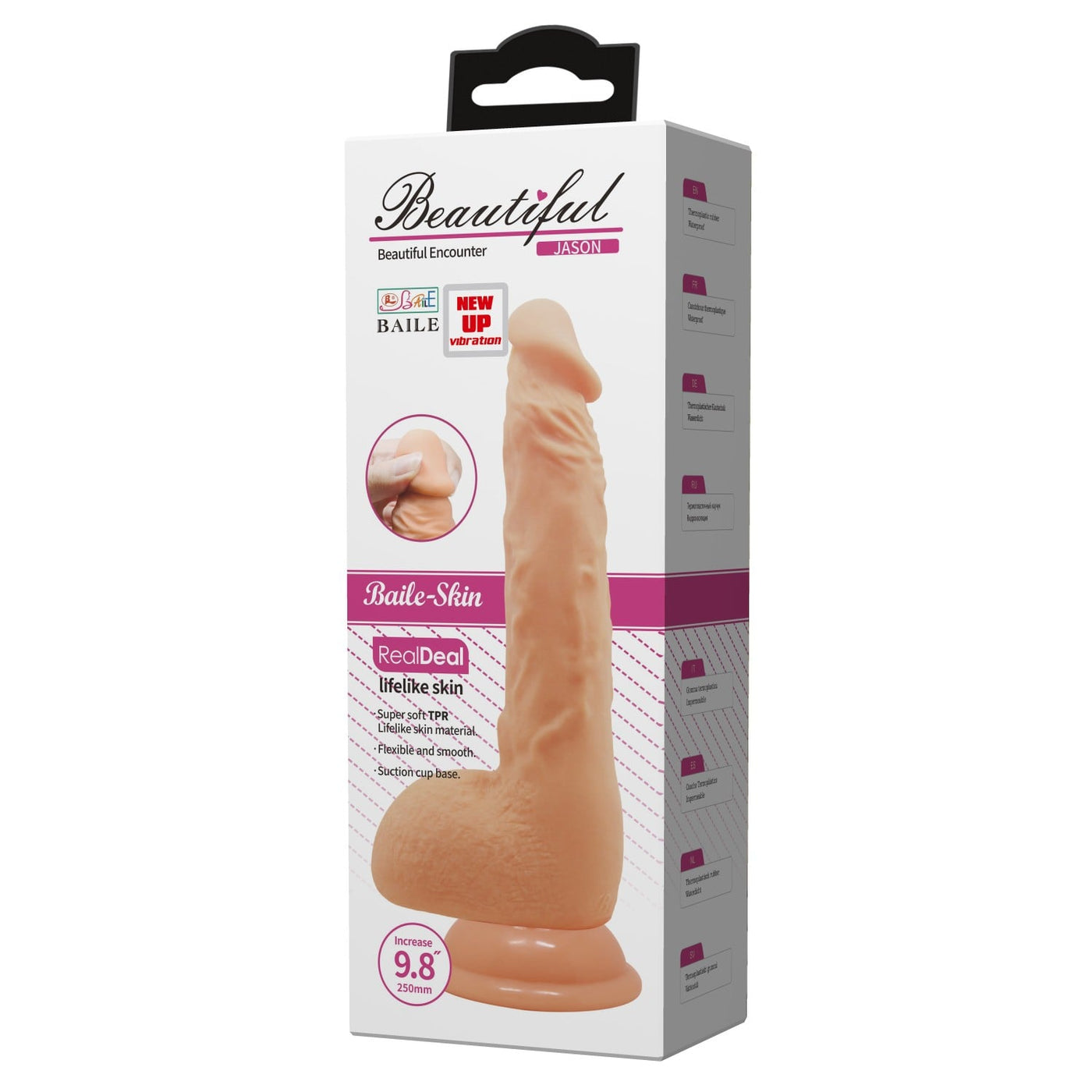 24 cm titreşimli vantuzlu dildo Jason alt görünüm Moonette