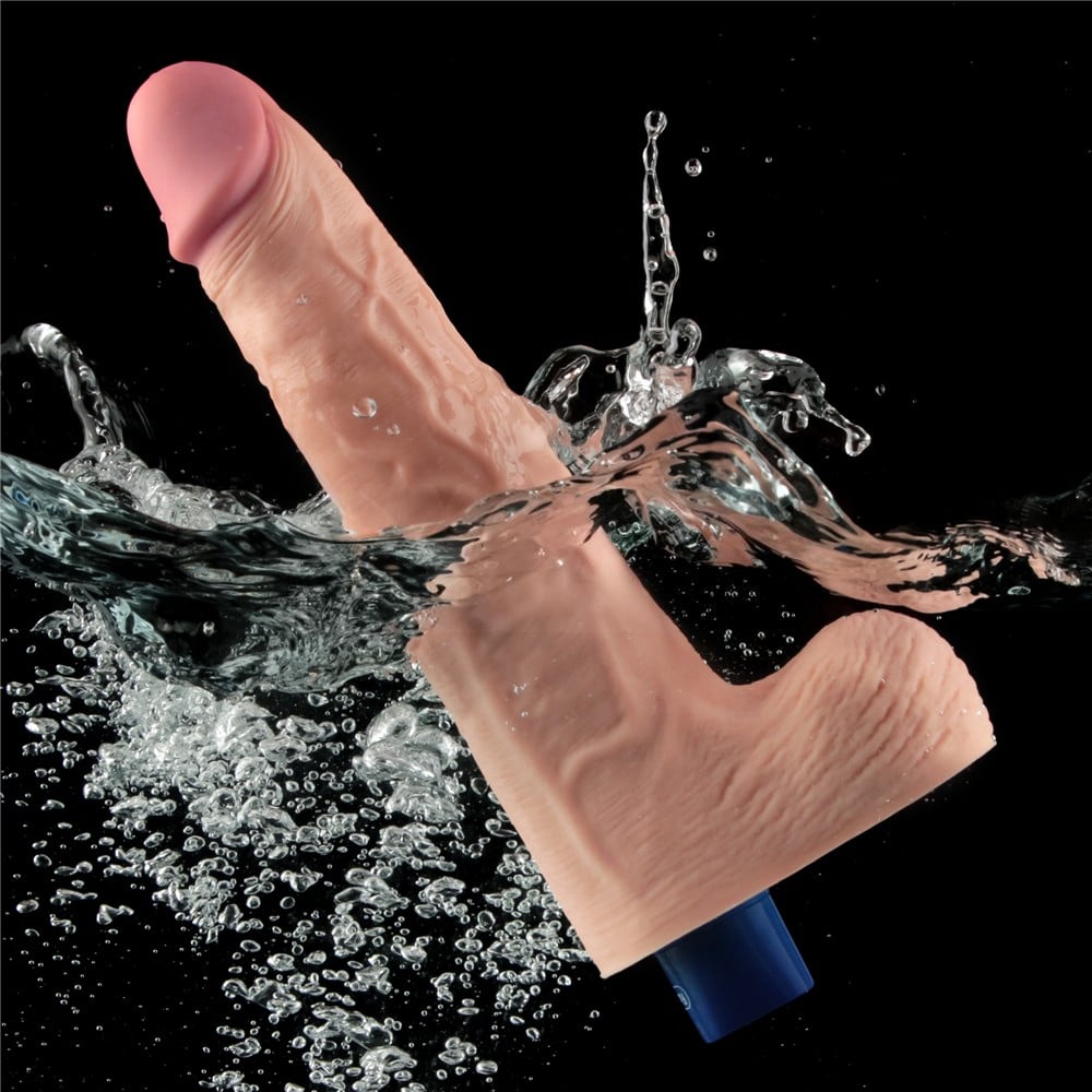 25.3 cm titreşimli şarjlı ten dildo tanıtım görseli Moonette