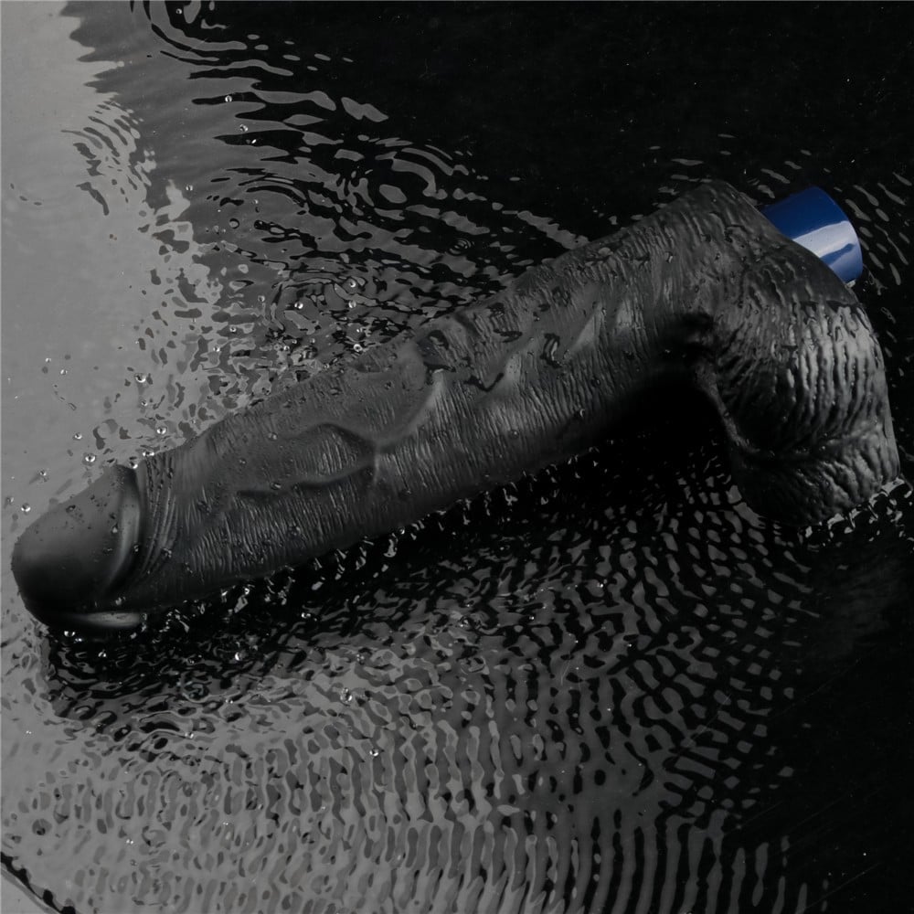25.3 cm titreşimli şarjlı dildo tam görünüm Moonette