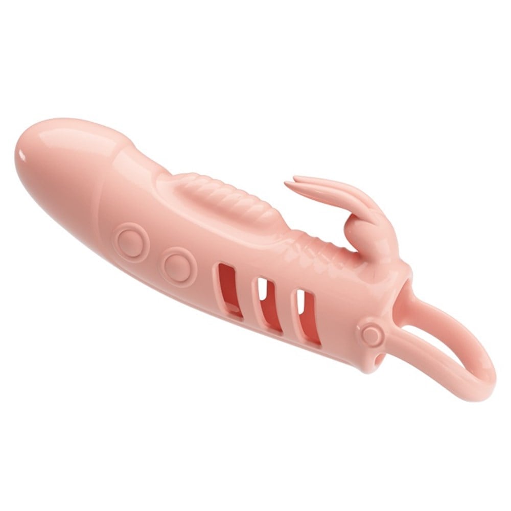2,5 cm titreşimli penis kılıfı detay çekim Moonette