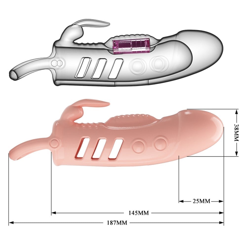 2,5 cm titreşimli penis kılıfı ambalaj görünümü Moonette