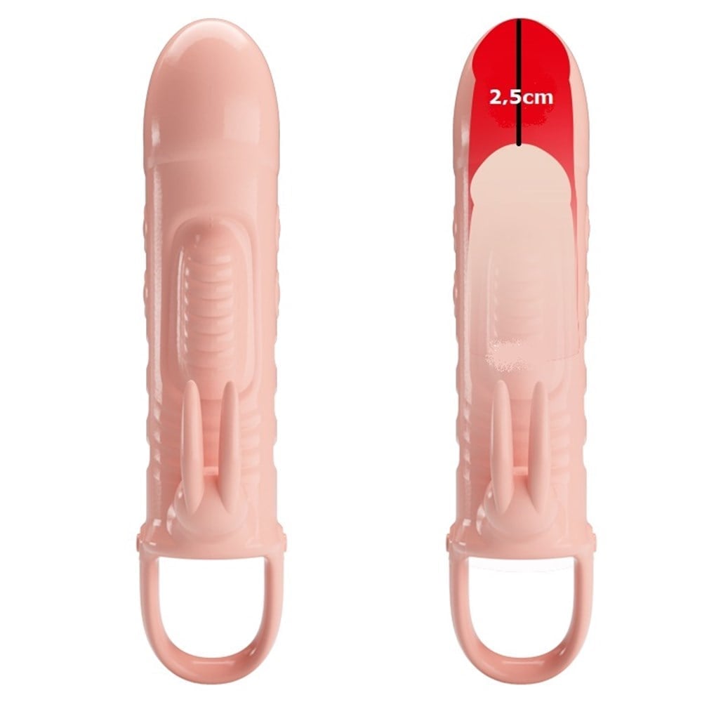 2,5 cm titreşimli penis kılıfı arka görünüm Moonette