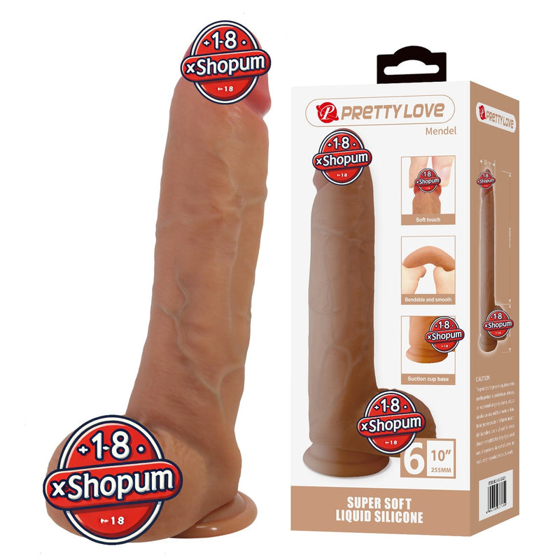 25,5 cm Süper Yumuşak Gerçekçi Silikon Dildo Penis – Mendel