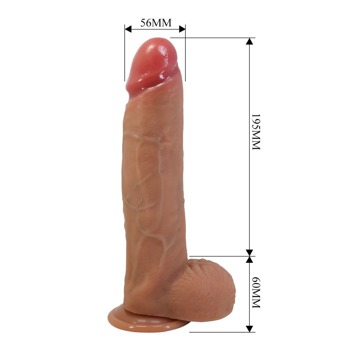 25,5 cm silikon dildo Mendel ambalaj görünümü Moonette