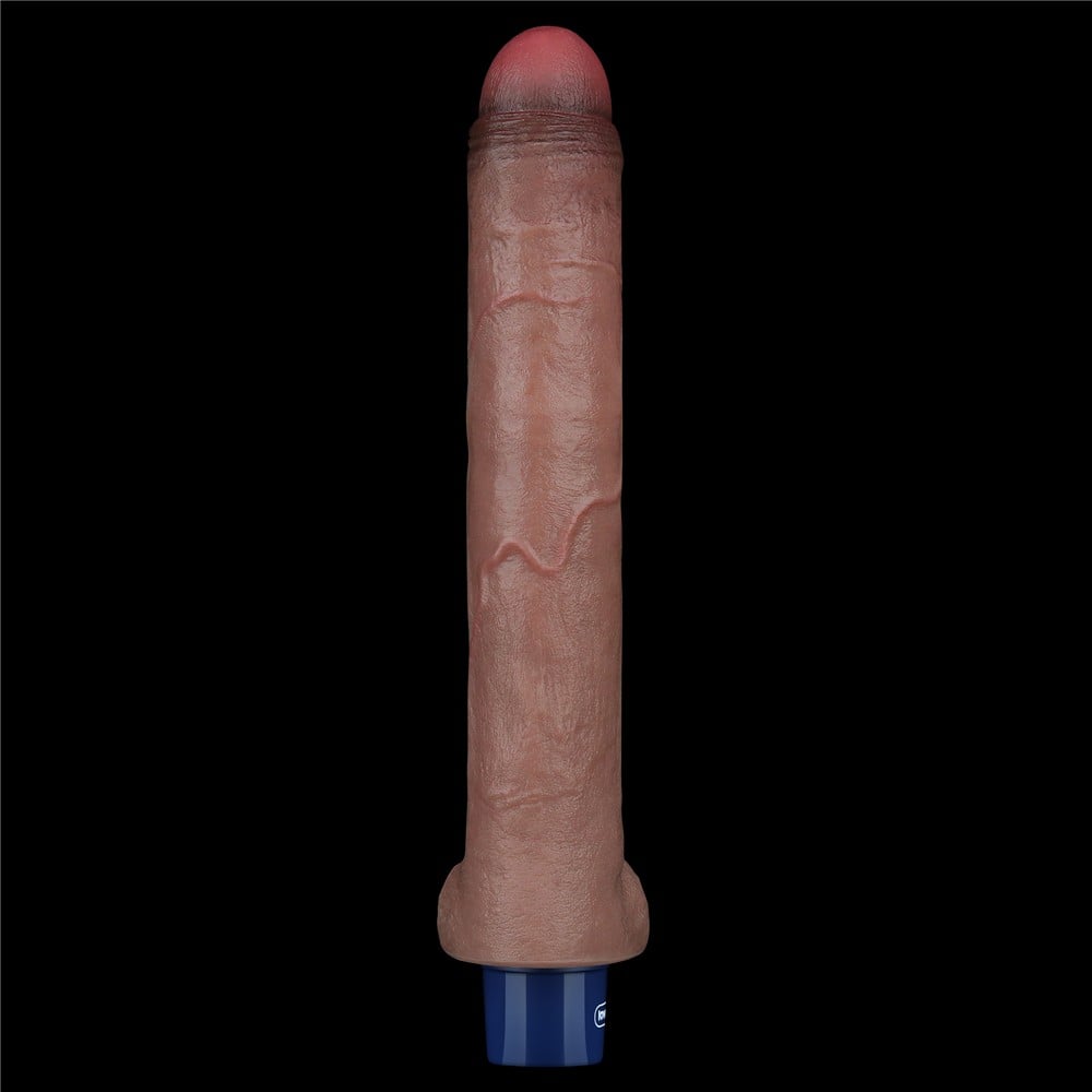 26.5 cm titreşimli şarjlı dildo üst görünüm Moonette