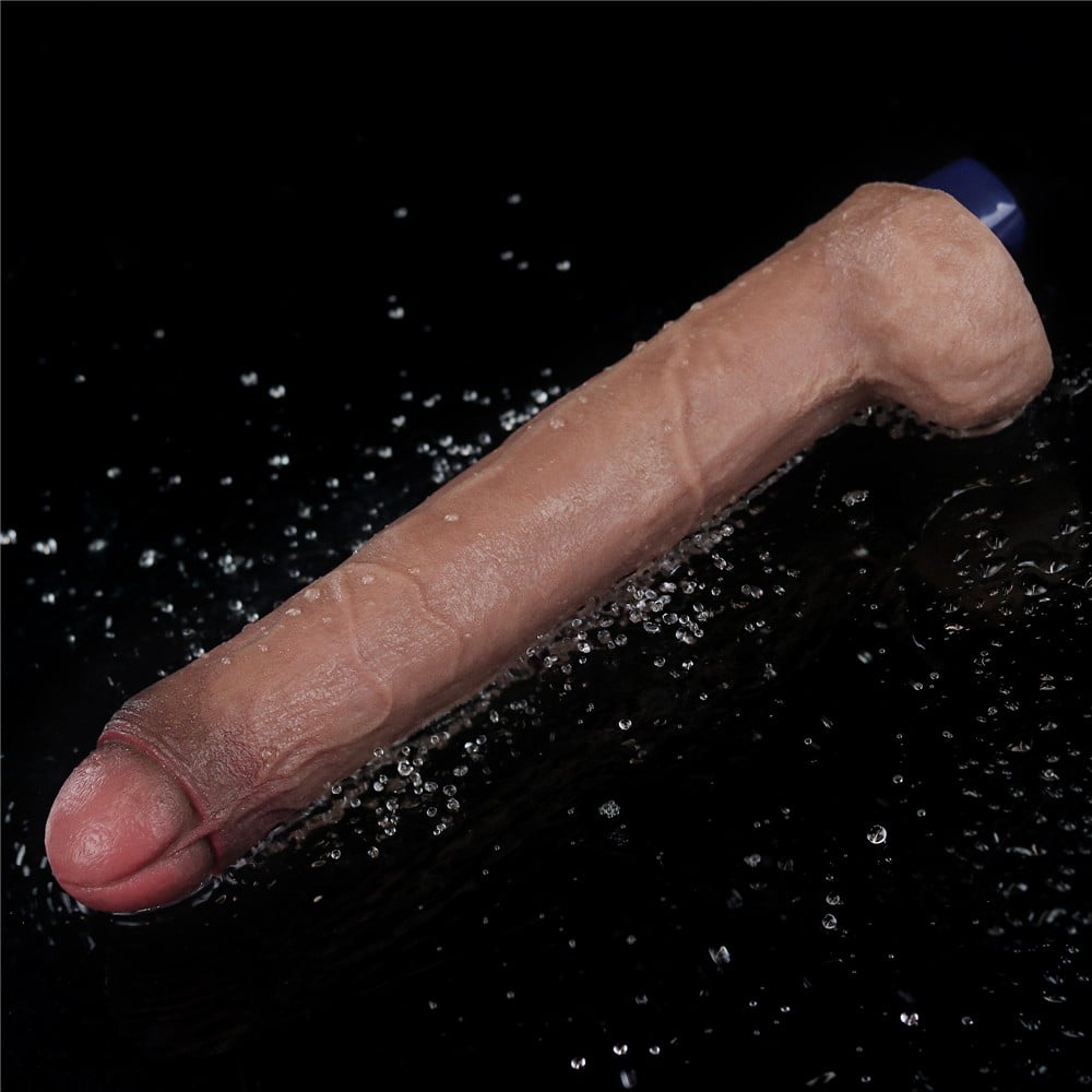 26.5 cm titreşimli şarjlı dildo tam görünüm Moonette