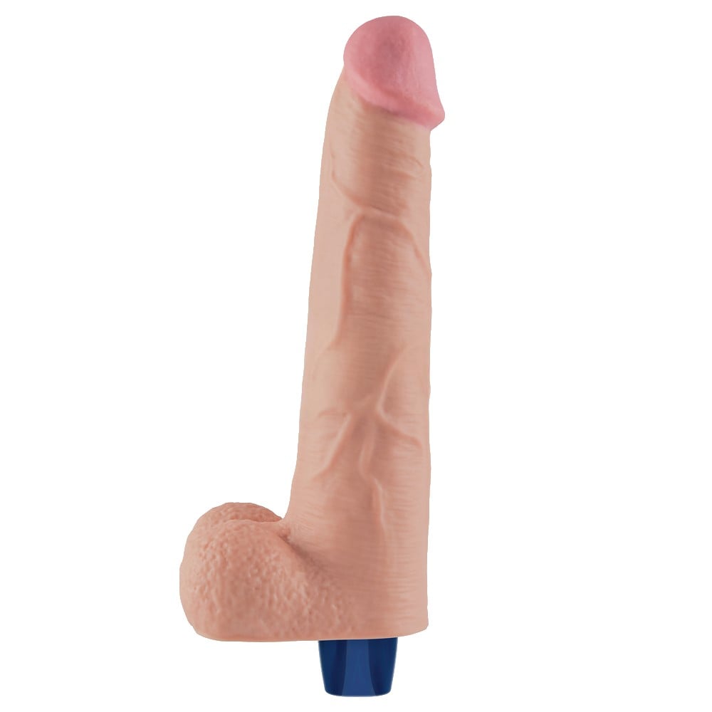 27.2 cm titreşimli şarjlı ten dildo farklı açı Moonette