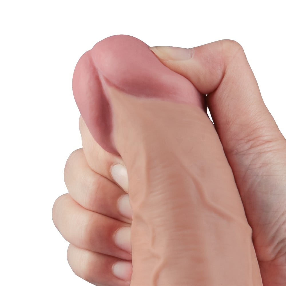 27.2 cm titreşimli şarjlı ten dildo kombin görseli Moonette