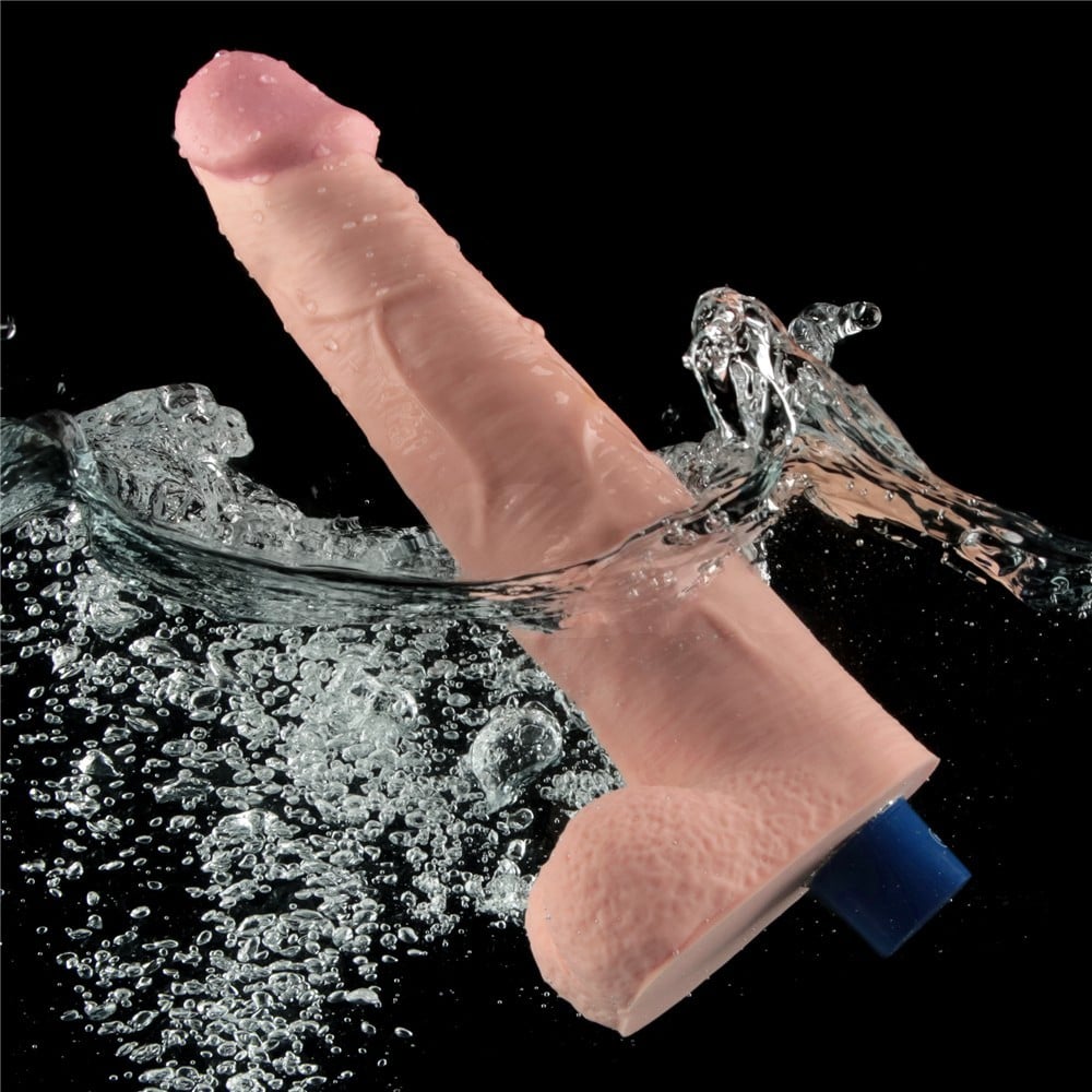 27.2 cm titreşimli şarjlı ten dildo tanıtım görseli Moonette