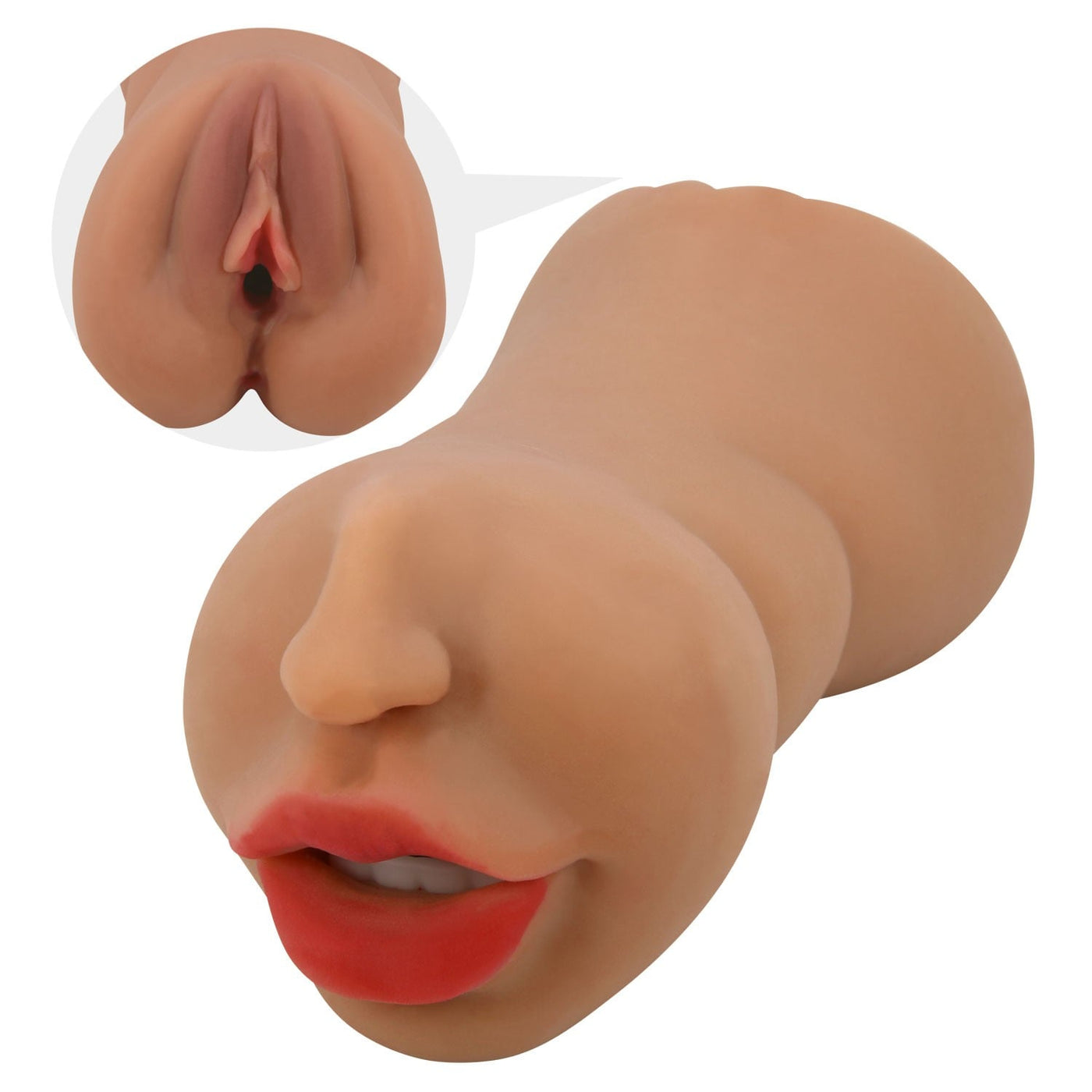 3 Boyutlu Suni Oral &amp;amp; Vajinal Mastürbatör - Zoey
