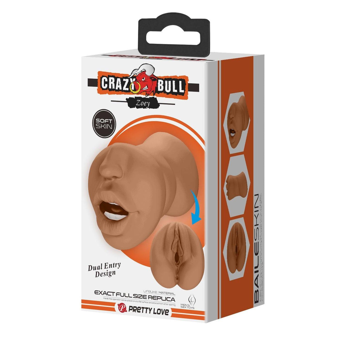 3 Boyutlu Suni Oral &amp;amp; Vajinal Mastürbatör - Zoey