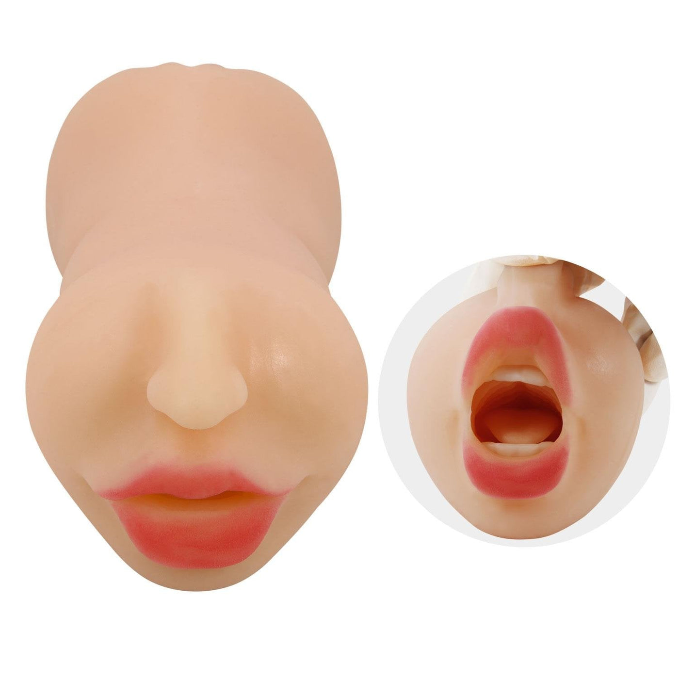 3 Boyutlu Ten Rengi Suni Oral &amp;amp; Vajinal Mastürbatör - Zoey