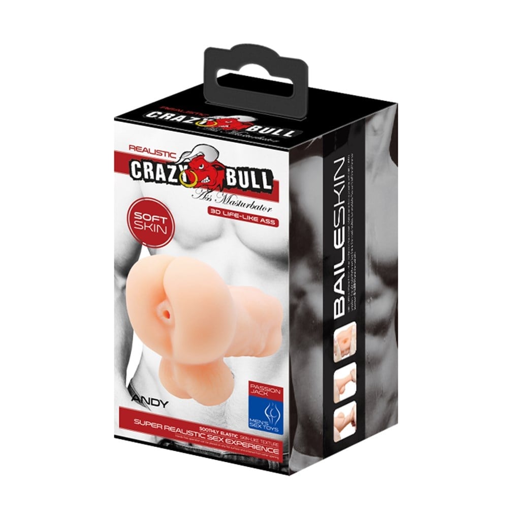 3 Boyutlu Testisli Yarım Erkek Vücutlu Suni Anal Mastürbatör